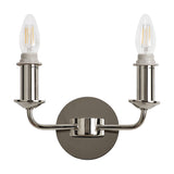Banyan 2 Light E14 Wall Light 17.5cm High - Polished Nickel