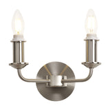 Banyan 2 Light E14 Wall Light 17.5cm High - Satin Nickel