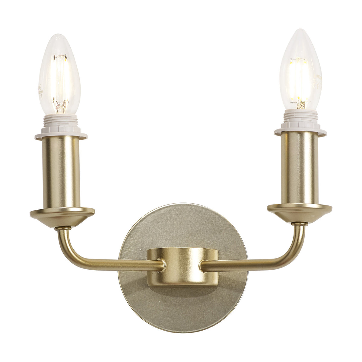 Banyan 2 Light E14 Wall Light 17.5cm High - Champagne Gold
