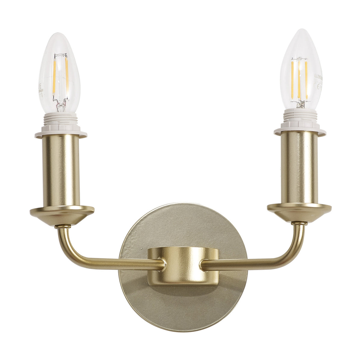 Banyan 2 Light E14 Wall Light 17.5cm High - Champagne Gold