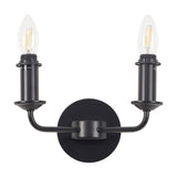 Banyan 2 Light E14 Wall Light 17.5cm High - Matt Black