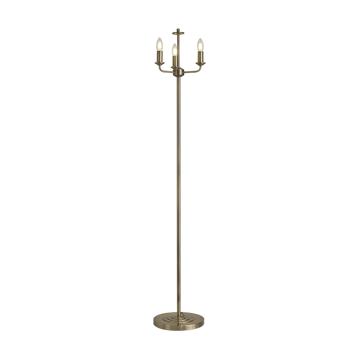 Banyan 3 Light E14 Floor Lamp 30cm - Antique Brass