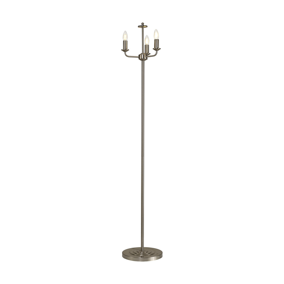Banyan 3 Light E14 Floor Lamp 30cm - Satin Nickel