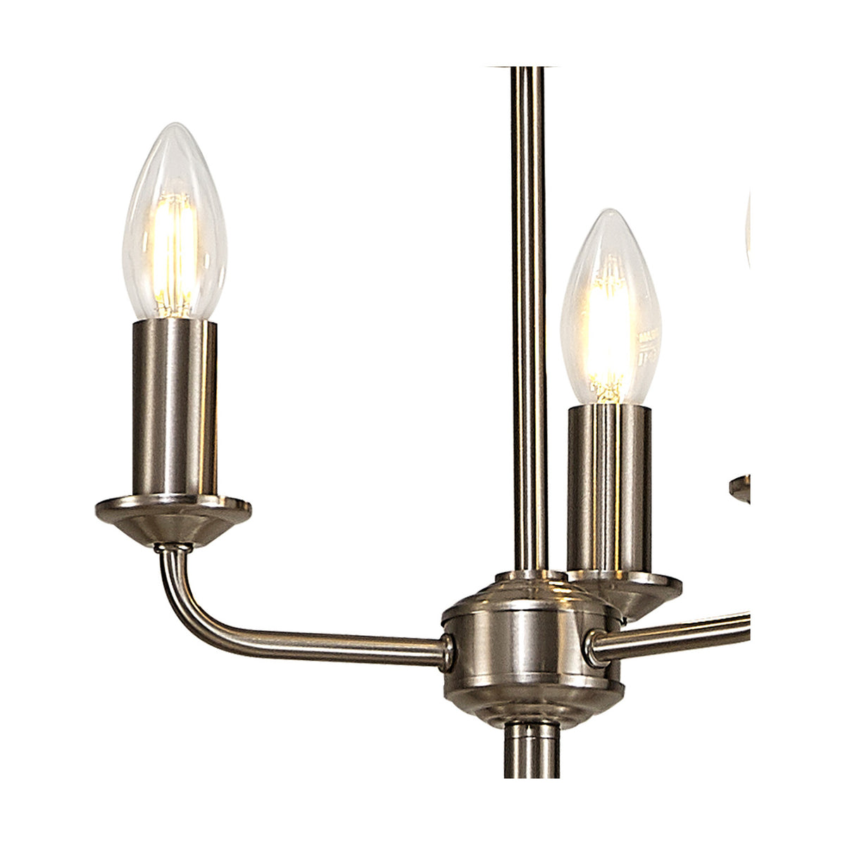 Banyan 3 Light E14 Floor Lamp 30cm - Satin Nickel
