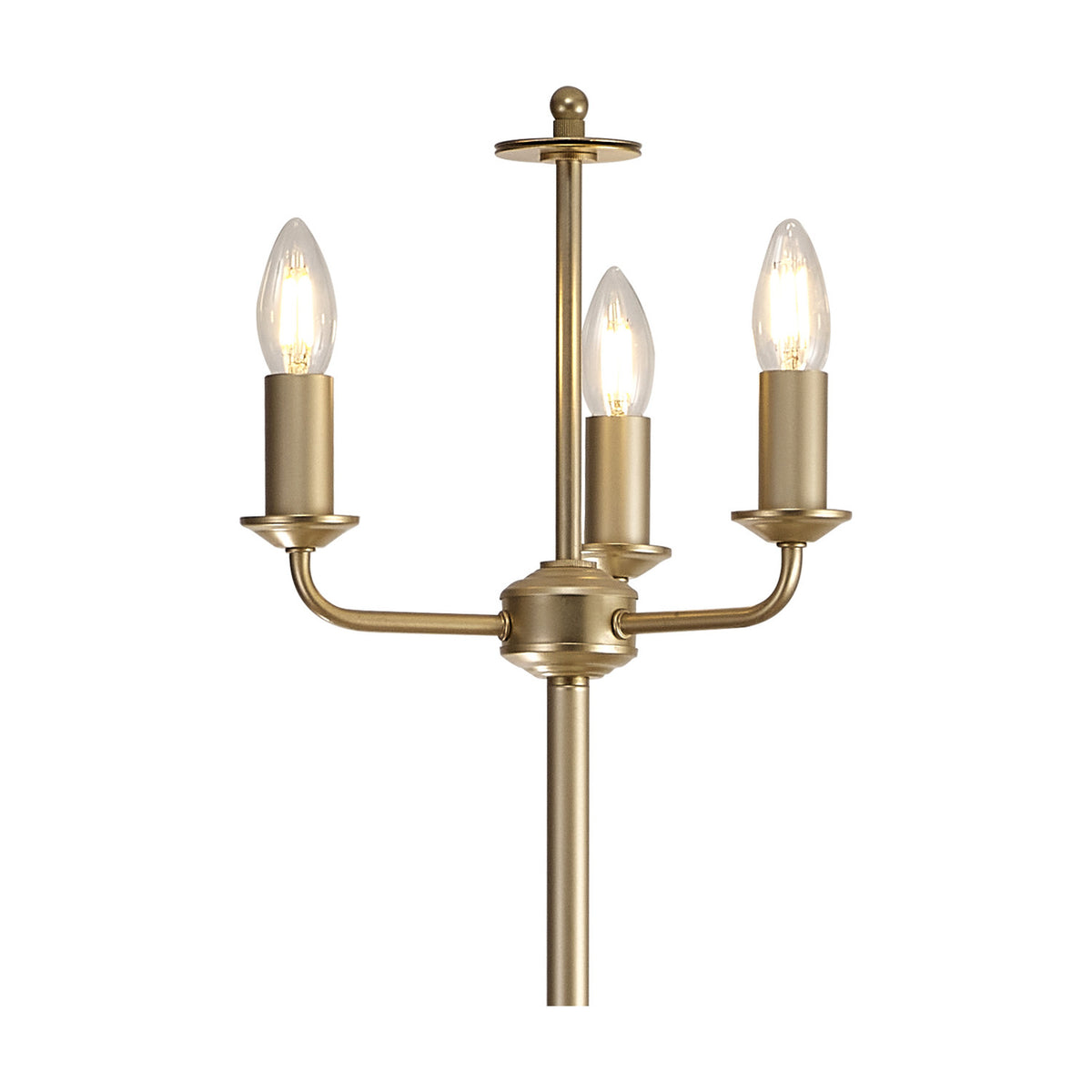 Banyan 3 Light E14 Floor Lamp 30cm - Champagne Gold