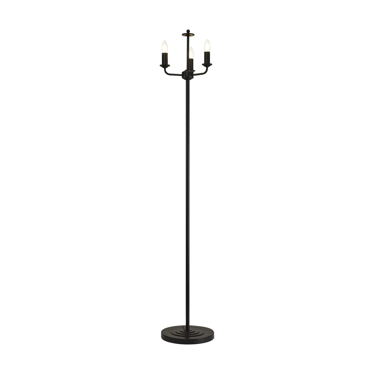 Banyan 3 Light E14 Floor Lamp 30cm - Matt Black