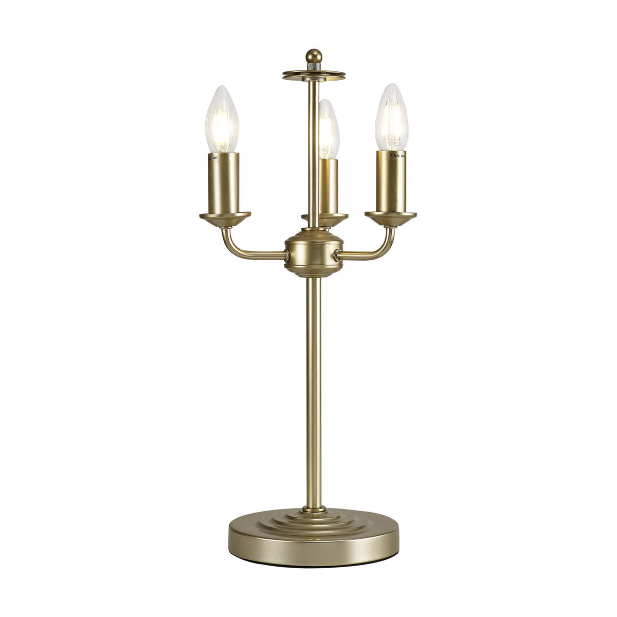 Banyan 3 Light E14 Table Lamp 24cm - Champagne Gold