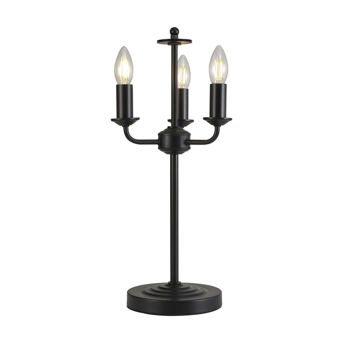 Banyan 3 Light E14 Table Lamp 24cm - Matt Black