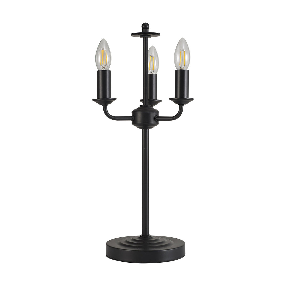 Banyan 3 Light E14 Table Lamp 24cm - Matt Black