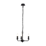 Banyan 3 Light E14 Pendant Light 35cm - Matt Black
