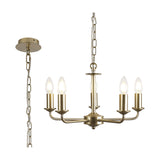 Banyan 5 Light E14 Pendant Light 45cm - Champagne Gold
