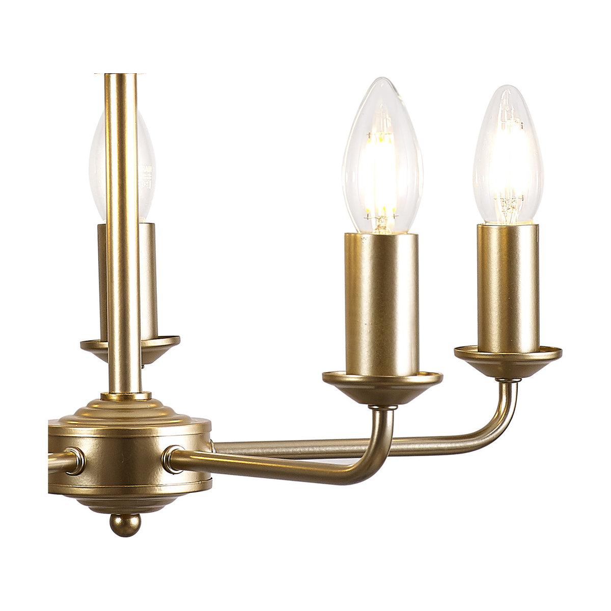 Banyan 5 Light E14 Pendant Light 45cm - Champagne Gold