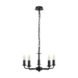 Banyan 5 Light E14 Pendant Light 45cm - Matt Black