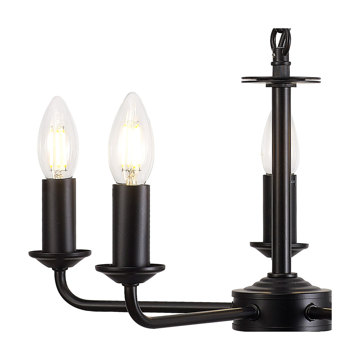 Banyan 5 Light E14 Pendant Light 45cm - Matt Black