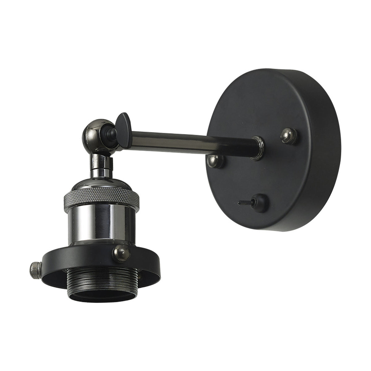 Dreifa E27 Wall Light - Black Chrome