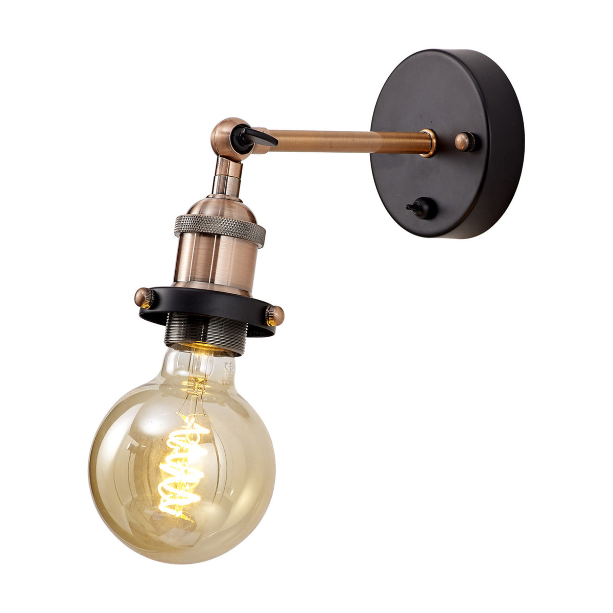 Dreifa E27 Wall Light - Antique Copper