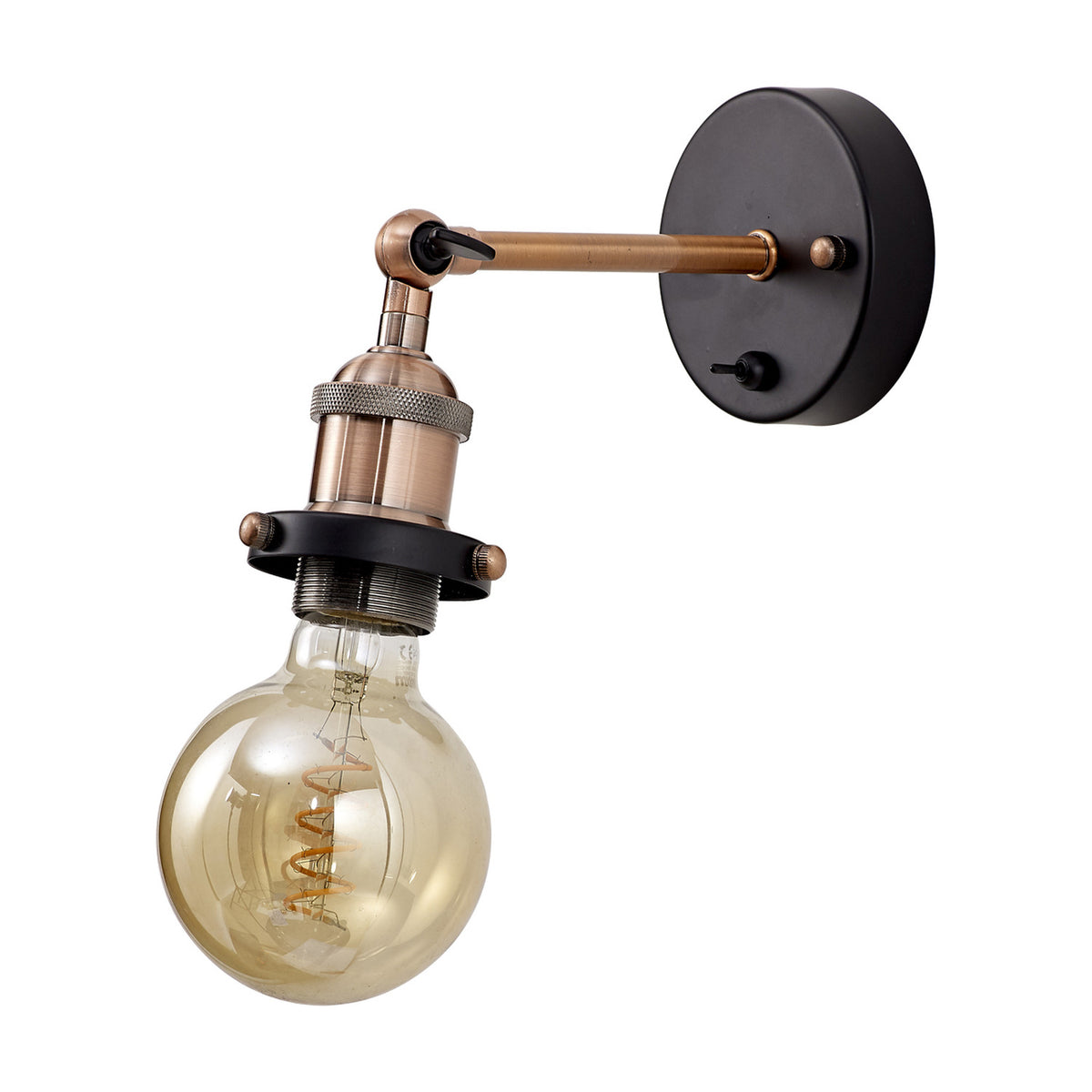 Dreifa E27 Wall Light - Antique Copper