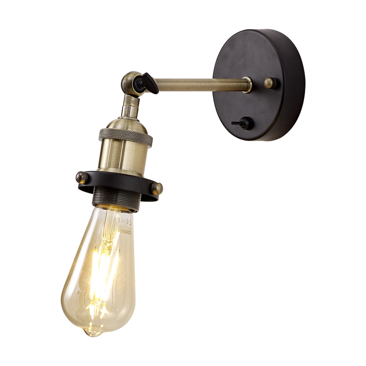 Dreifa E27 Wall Light - Antique Brass