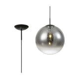 Miranda E27 Pendant Light 40cm Smoke Fade - Matt Black