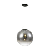Miranda E27 Pendant Light 40cm Smoke Fade - Matt Black