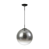 Miranda E27 Pendant Light 40cm Smoke Fade - Matt Black