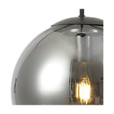 Miranda E27 Pendant Light 40cm Smoke Fade - Matt Black