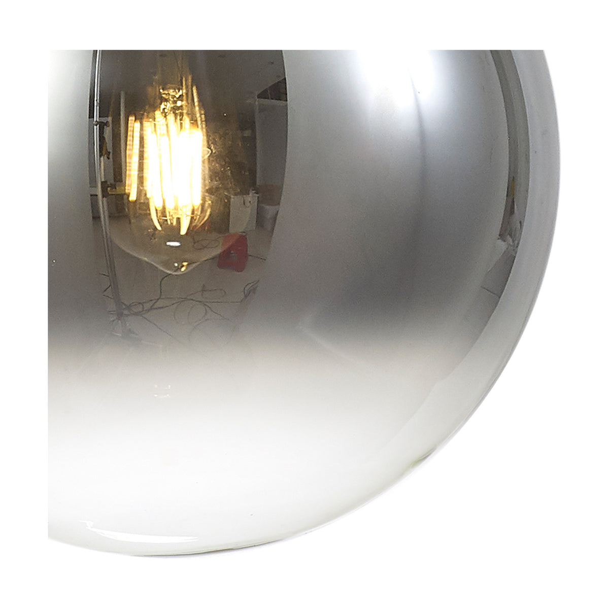Miranda E27 Pendant Light 40cm Smoke Fade - Matt Black