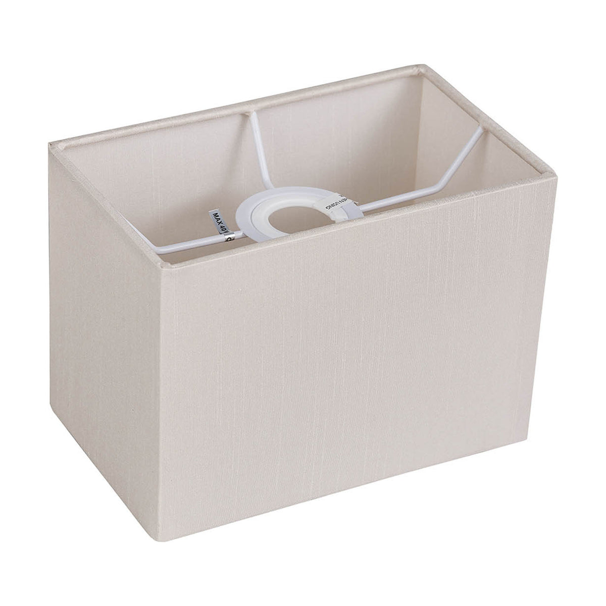 Serena Rectangle Lamp Shade 20cm Long - Nude Beige
