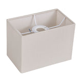 Serena Rectangle Lamp Shade 20cm Long - Nude Beige
