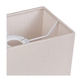 Serena Rectangle Lamp Shade 20cm Long - Nude Beige