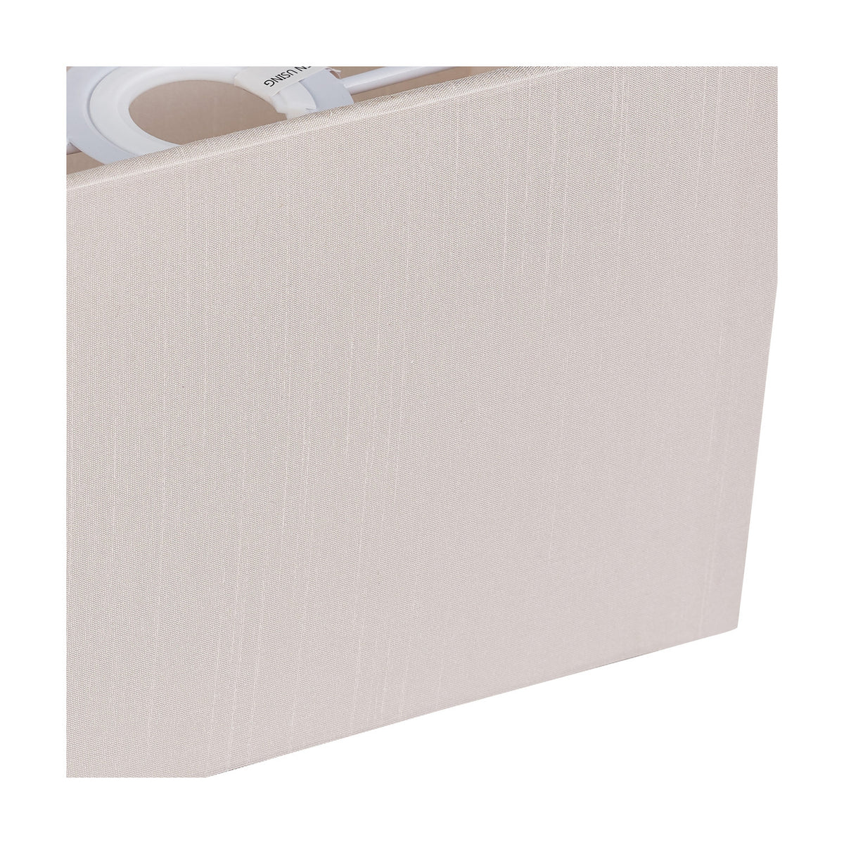 Serena Rectangle Lamp Shade 20cm Long - Nude Beige