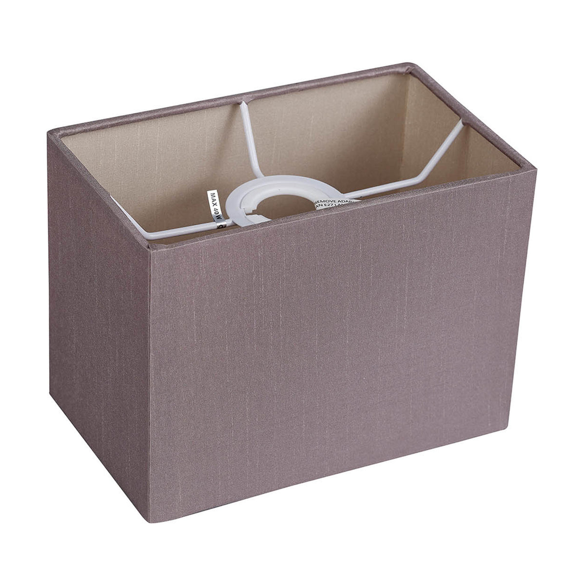 Serena Rectangle Lamp Shade 20cm Long - Taupe