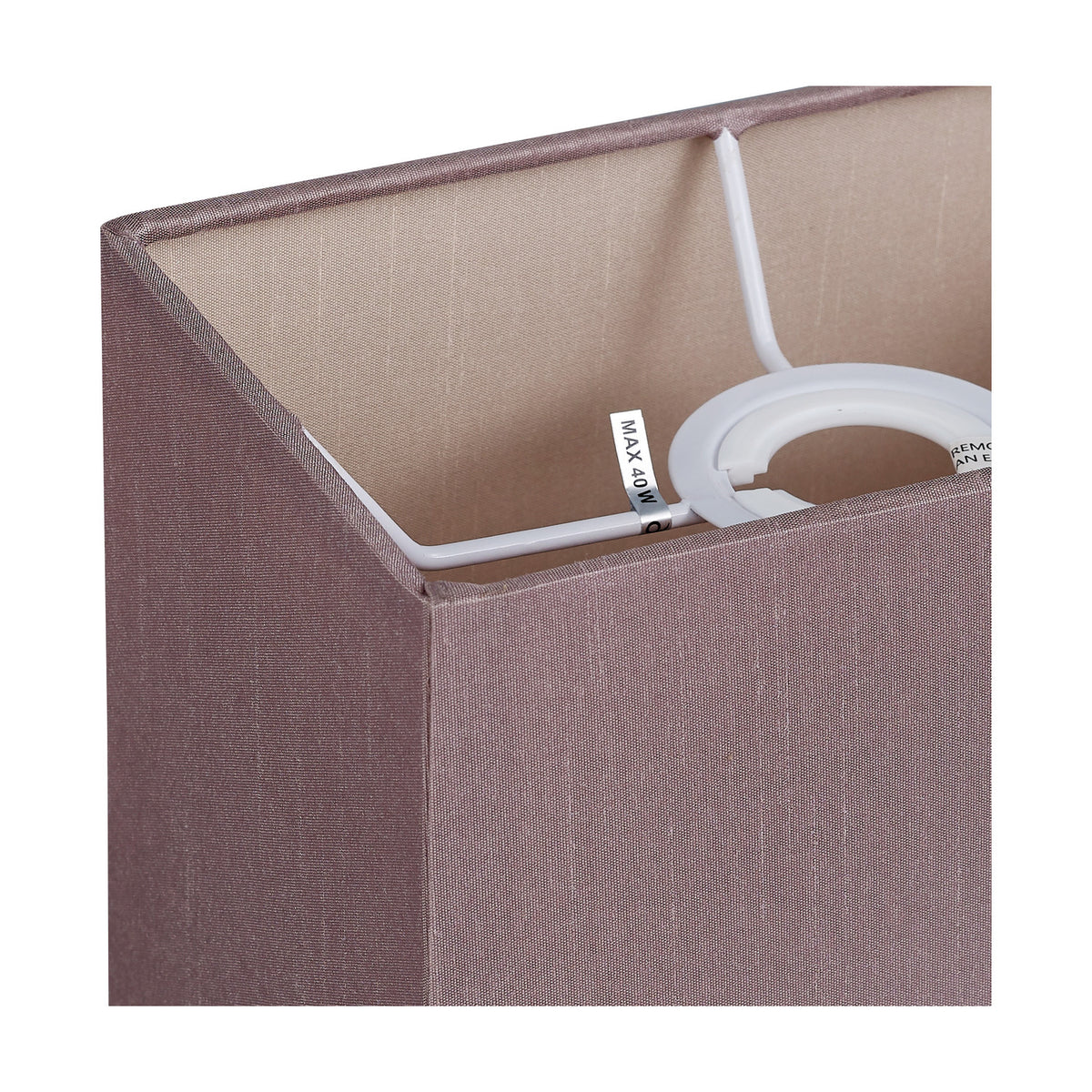 Serena Rectangle Lamp Shade 20cm Long - Taupe