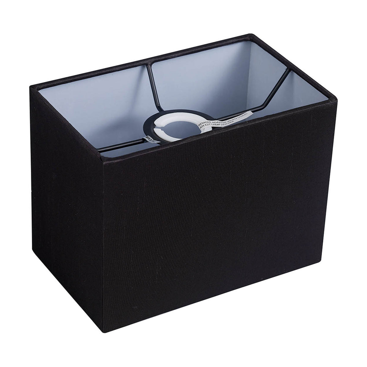 Serena Rectangle Lamp Shade 20cm Long - Black