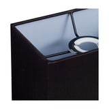 Serena Rectangle Lamp Shade 20cm Long - Black