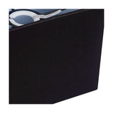 Serena Rectangle Lamp Shade 20cm Long - Black
