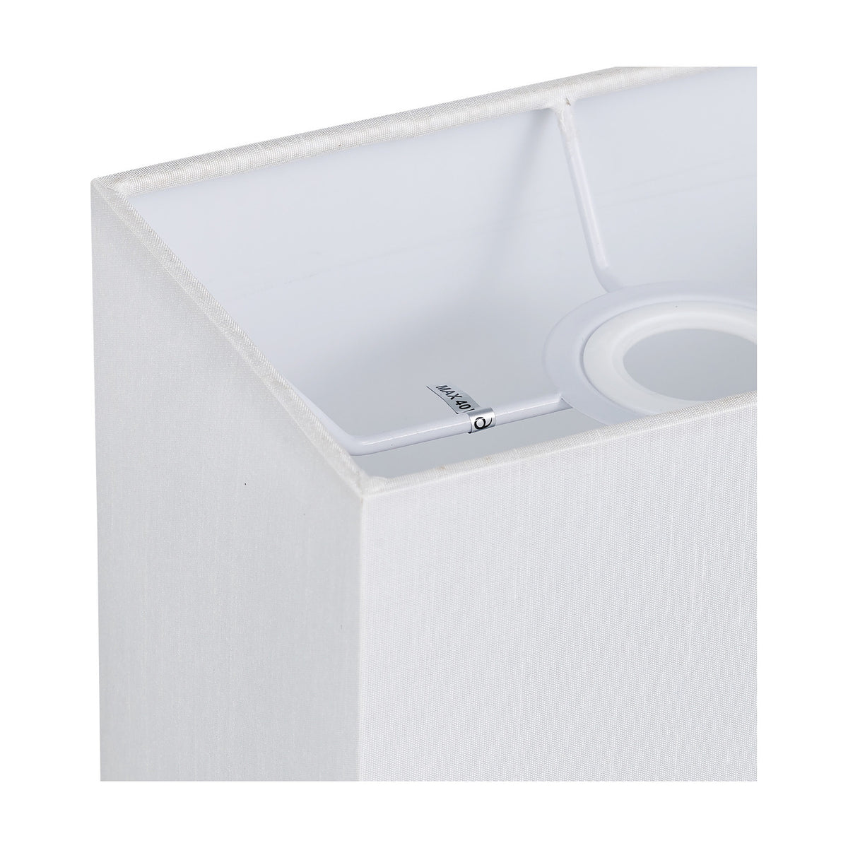 Serena Rectangle Lamp Shade 20cm Long - White