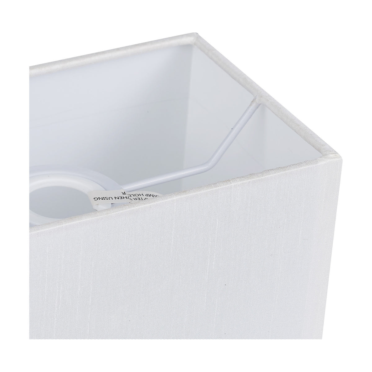 Serena Rectangle Lamp Shade 20cm Long - White