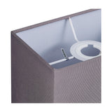 Serena Rectangle Lamp Shade 20cm Long Terylene with Cotton - Grey
