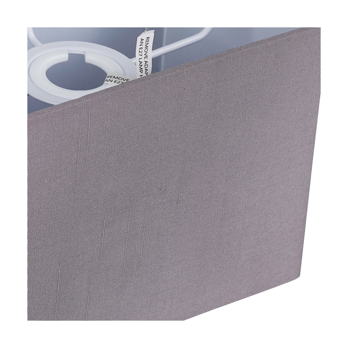 Serena Rectangle Lamp Shade 20cm Long Terylene with Cotton - Grey