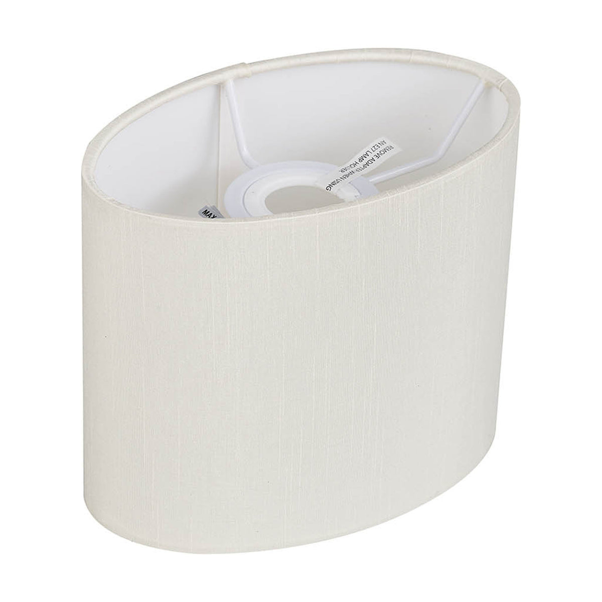 Serena Oval Lamp Shade 18cm Long - Ivory Pearl