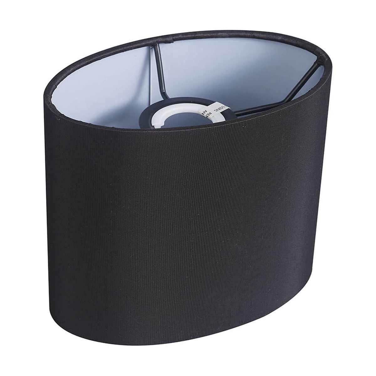 Serena Oval Lamp Shade 18cm Long Terylene with Cotton - Black
