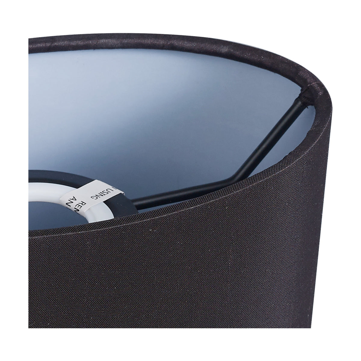 Serena Oval Lamp Shade 18cm Long Terylene with Cotton - Black