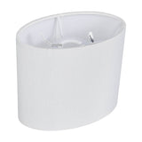 Serena Oval Lamp Shade 18cm Long Terylene with Cotton - White