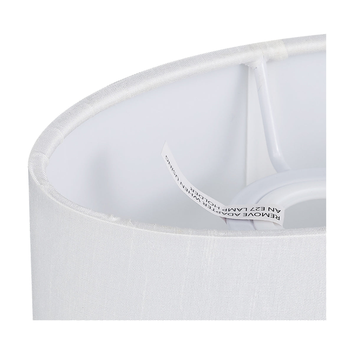 Serena Oval Lamp Shade 18cm Long Terylene with Cotton - White