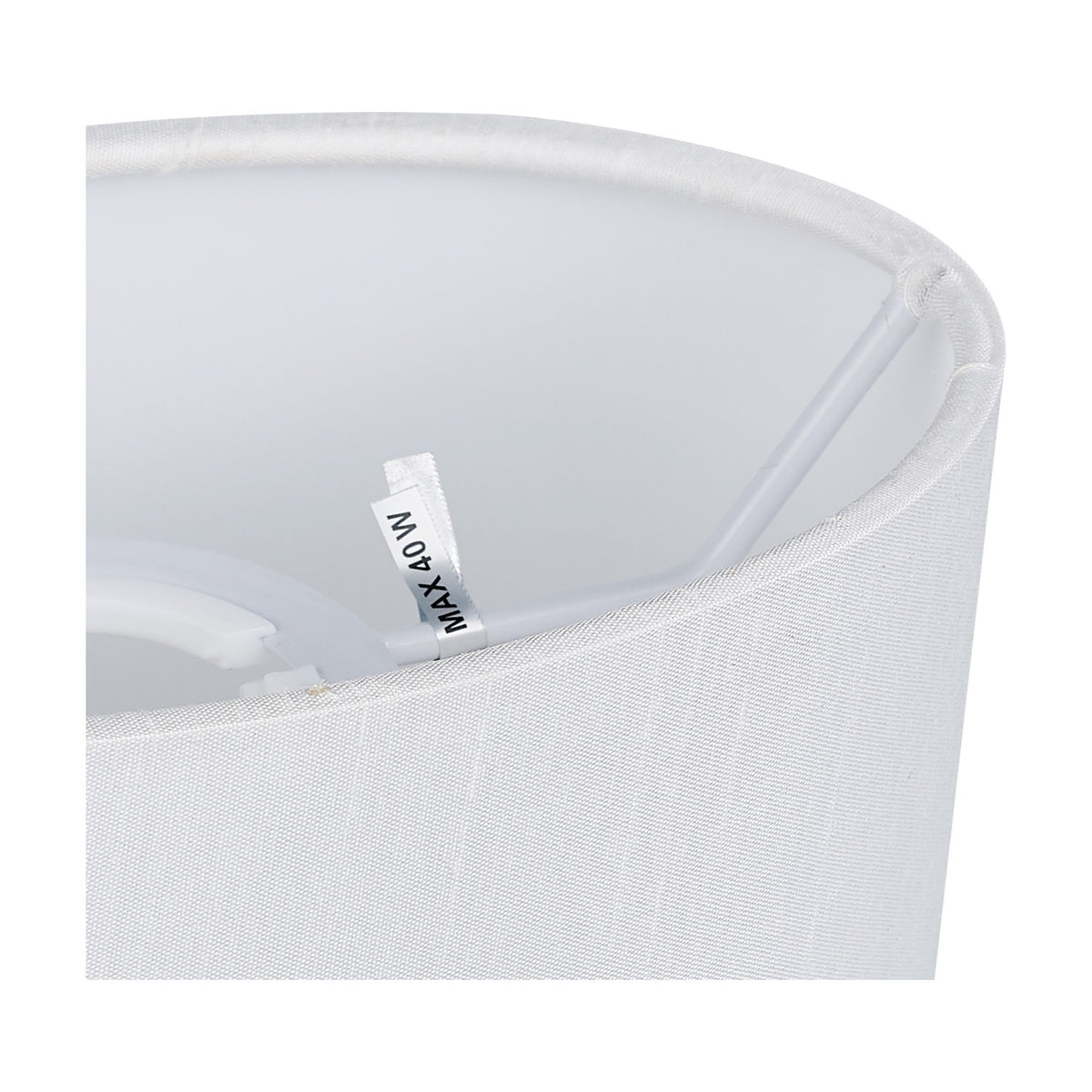 Serena Oval Lamp Shade 18cm Long Terylene with Cotton - White