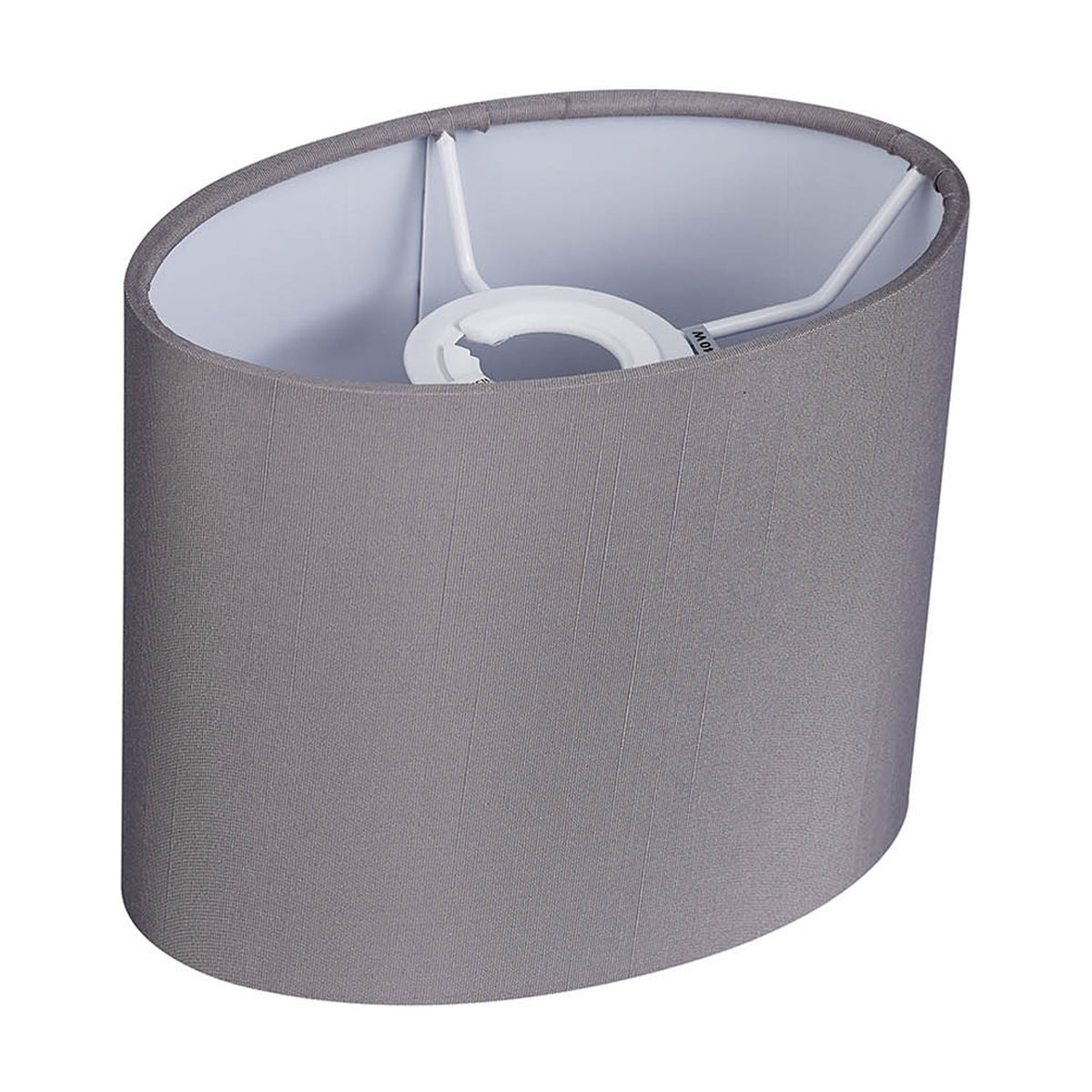 Serena Oval Lamp Shade 18cm Long Terylene with Cotton - Grey