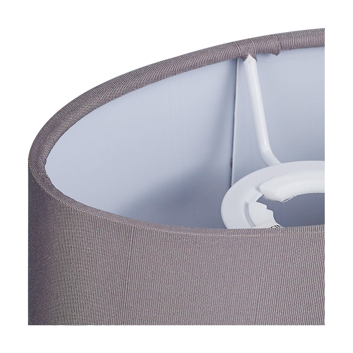 Serena Oval Lamp Shade 18cm Long Terylene with Cotton - Grey