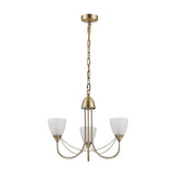 Cooper 3 Light E14 Semi Flush Ceiling Light 46cm - Antique Brass