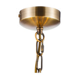 Cooper 5 Light E14 Semi Flush Ceiling Light 54cm - Antique Brass